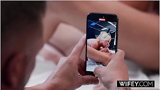 Busty Blonde Hotwife Alexa Leigh Rides A Huge Cock While Hubby Films