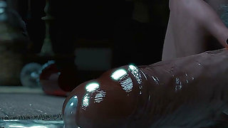 Ciri’s Nighttime Fun - Futanari Cum on Redhead Triss Portrait 3D Animation