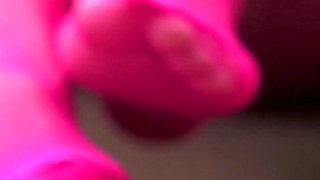 POV Pink Pantyhouse Footjob