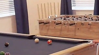 Vicki Verona and Emma Shay Lesbians Fuck on the Pool Table Instead of Playing Billiards