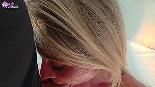 Cheating with Cum in Mouth! Fucked by 23-year-old Stepson!