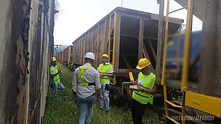 The employees went rock-hard at lunchtime, nailed their passive partner and gave him lots of milk for dessert. Part I