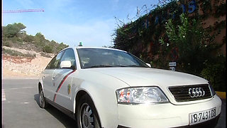 Blonde Babe Seduces Taxi Driver in Steamy Encounter