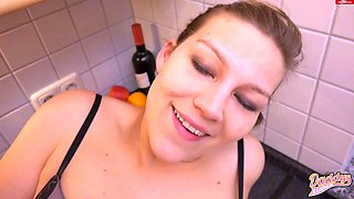 pov homemade amateur girlfriend facial cumshot she loves it