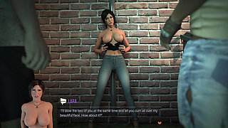 Slutty Lara Deepthroated by 2 Thugs