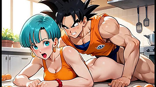Goku Fucks Horny Bulma Doggystyle - Uncensored Anime Hentai Moaning & Big Dick