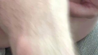 Skinny amateur sucks cock and fingers herself in pov scene
