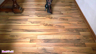 High Heel Clicks on Wooden Floor - Slow Walking Heel Sound Asmr