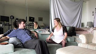 Stepsister helps stepbrother with his virginity problem