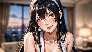 3D Chizuru Kagura Creamy Milk Leak - Busty Solo Fuck
