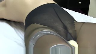 Teen Tied to Bed and Vibed in Pantyhose