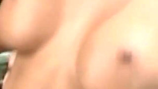 Magnetic Brunette Hottie with Enormous Fake Knockers Fucks Her Lover Outdoors and Eats His Cum