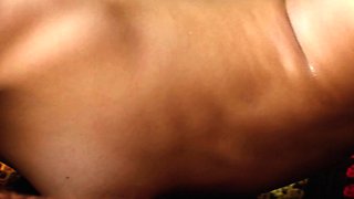 Petite brunette MILF strips nude in car