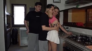 My Wife Shared First Time - Friend Fucks Her Pussy While I Work