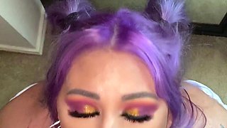 Big cock EXGF interracial busty geek coed blowjob