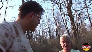 Older Blonde Picked to Suck and Fuck