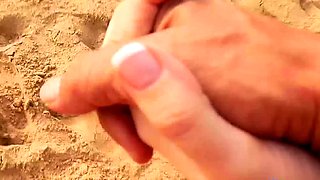 Sexy euro public amateur masturbates outdoors in hd