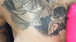 Tittyfuck with Dildo