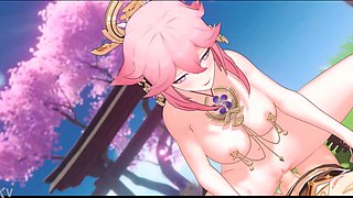 Yae Miko (Genshin Influence) Anime porn Hard-core
