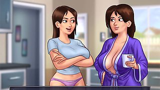 Big tit cartoon, 2d cartoon, big boobs moms
