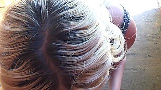 Amateur blondes pov blowjob and hardcore fun with lucky dude