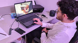 A Policeman Catches Me Trying to Steal in the Store, Searched and Fucked in the Office (amateur Ita)
