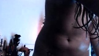 Cute amateur brunette naughty in solo jerking show on camera