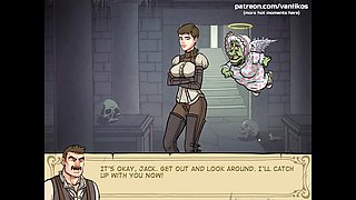 Hefty booty teen Vaniikos shows off her perfect curves in outdoor animated fun