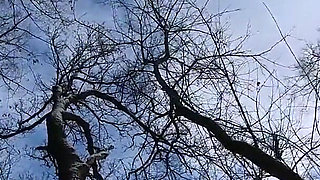 Outdoor!!! Sexy Lesbian Fur Girl Try Get Pee - Squirting to Warm You 4K