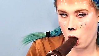 Sensual BJ in a Reindeer Costume - Solo Girl