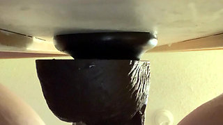 Fucking my pussy with a big dildo