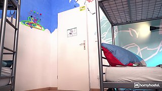 Casey A Faces Big Black Intensity in Nasty Blonde Hostel Encounter