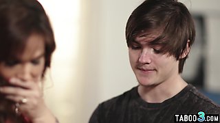 Redhead mature stepmom seducing stepson