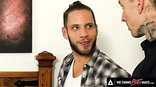 Bisexual male scene with enchanting Wolf Hudson and Bunny Colby from We Swing Both Ways