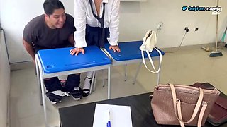 Mara the Hot Latina Student Fucks Teacher for Being Late - Homemade 4K Sex