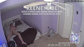 A camera in a young woman's bedroom