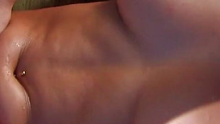 Teen latina having sex on the beach