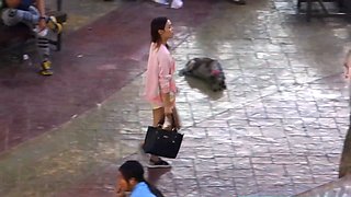 Super hairy pussy Amateur Thai 18yo teen picked up in a mall