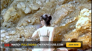 Lyam: Great Petite Arab Brunette Lyam Dancing and Stripping by the Sea