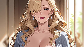 Blonde GILF Hentai Porn