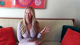 Blonde teen hardcore fucked on bed