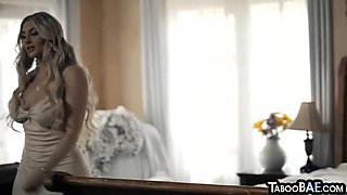 Busty blonde babe sidefucked by lover
