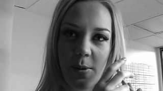Blonde teen Sierras first erotic masturbation video