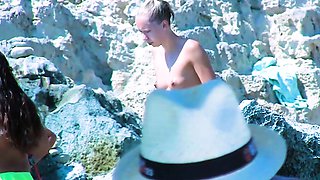 Energetic young nudist chicks secretly filmed having fun