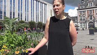 Busty French TS Milf Alice in Outdoor Gangbang