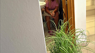 Door Left Open - Stepmom Pee Collection for Her Stepson