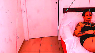 Foot in Butthole! Right deep Inside! Lady Moragan pegs Slave F and spreads his cunt!