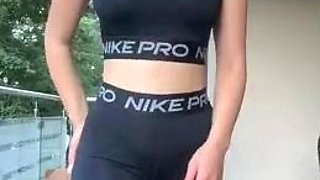 Young amateur teen in solo masturbation playing with herself