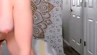 Redhead MILF with Big Tits Fucks a Sex Toy