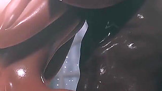 Stretched Pussy & Ass Fucked Hard by Monster Black Dick